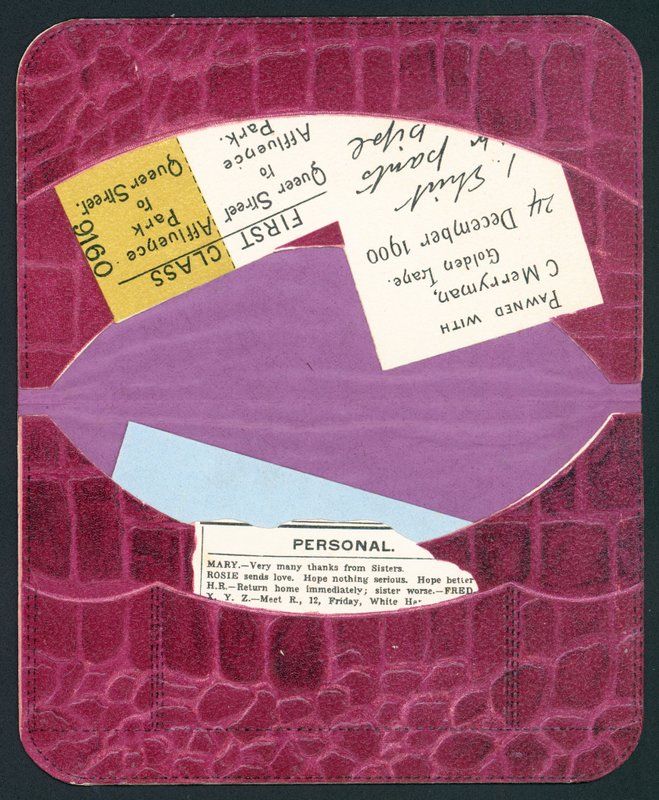 Rózsaszín pénztárca jegyekkel, karácsonyi kártya alkotó: English School