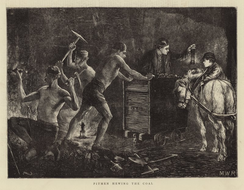 Pitmen Hewing the Coal alkotó: English School