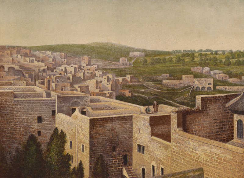 A Bibliában említett helyek: Betlehem (chromolitho) alkotó: English School