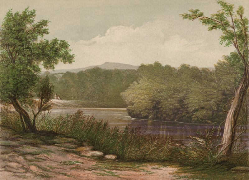 A Bibliában említett helyek: Jordán folyó (chromolitho) alkotó: English School