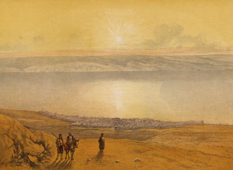 A Bibliában említett helyek: Tiberias (chromolitho) alkotó: English School