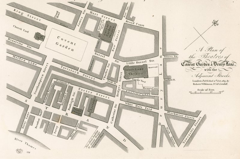 A londoni Covent Garden színházainak terve alkotó: English School