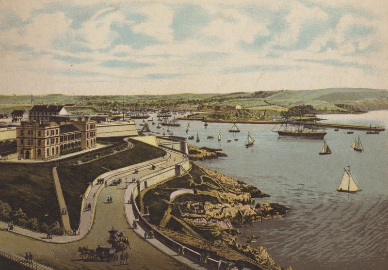 Plymouth: Biological Institute and Cattewater (színes litho) alkotó: English School