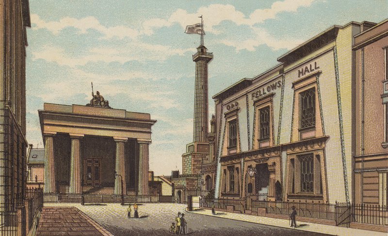 Plymouth: Guildhall, Devonport (színes litho) alkotó: English School