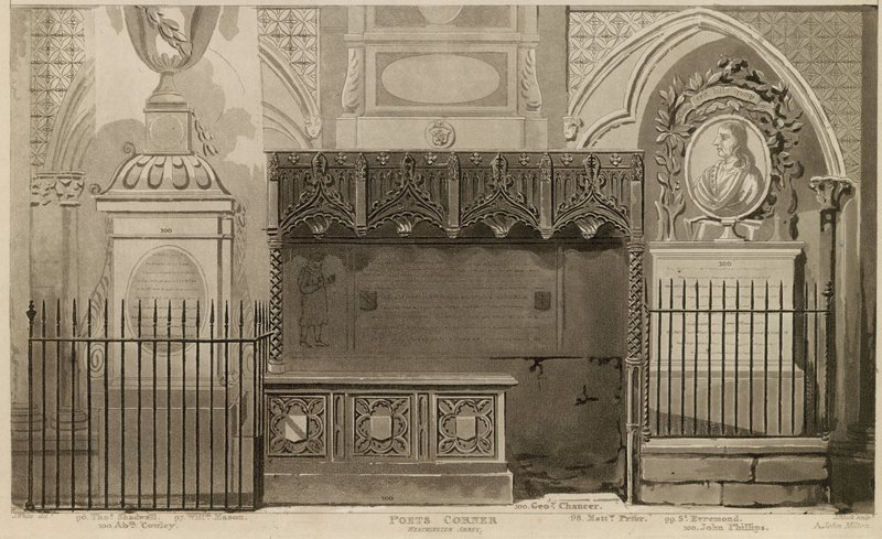 Poets Corner, Westminster Abbey, London alkotó: English School