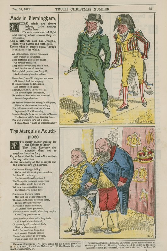 Politikai karikatúrák alkotó: English School