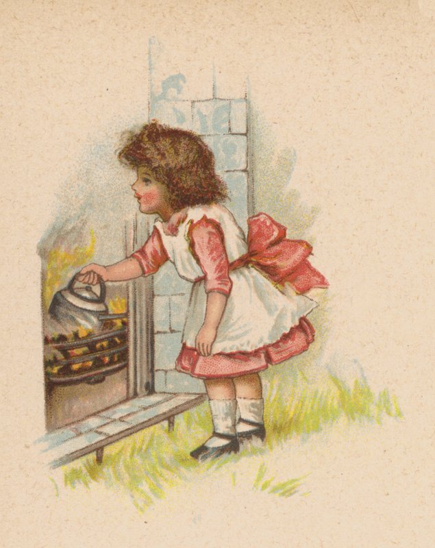 Polly feltette a vízforralót (chromolitho) alkotó: English School