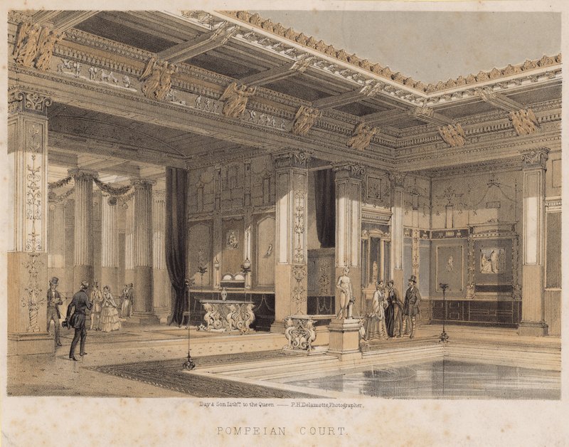Pompei udvar, Crystal Palace, Sydenham alkotó: English School