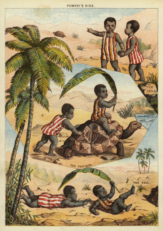 Pompeius lovaglása (chromolitho) alkotó: English School