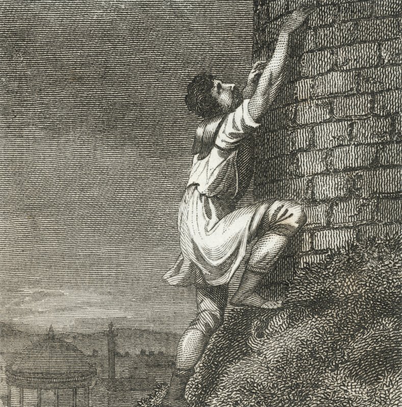 Pontius Comminius felmászik a Citadellára (metszet) alkotó: English School