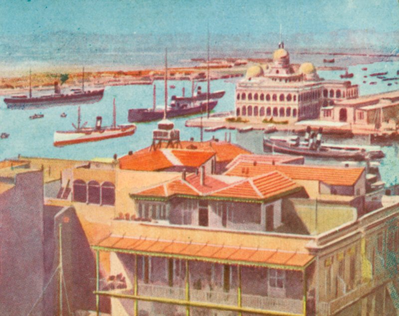 Port Said (színes litográfia) alkotó: English School