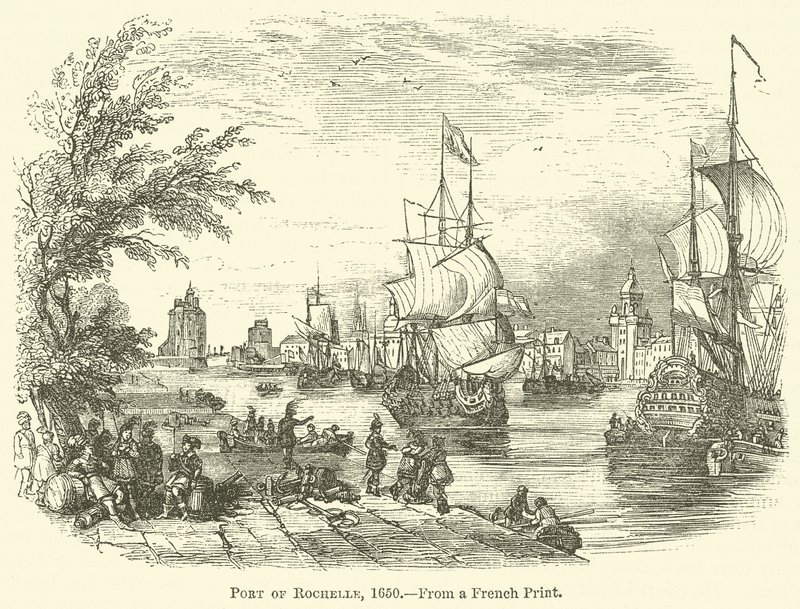Rochelle kikötője, 1650 alkotó: English School