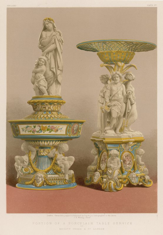 Porcelán asztali felszolgálás része Goode és Co. uraktól, London alkotó: English School