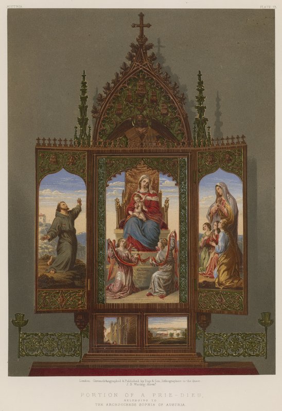 Zsófia osztrák főhercegnő Prie-Dieu része alkotó: English School