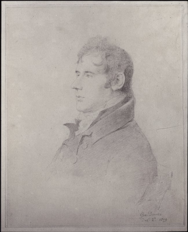 George Dance the Younger portréja, építész és portrérajzoló alkotó: English School