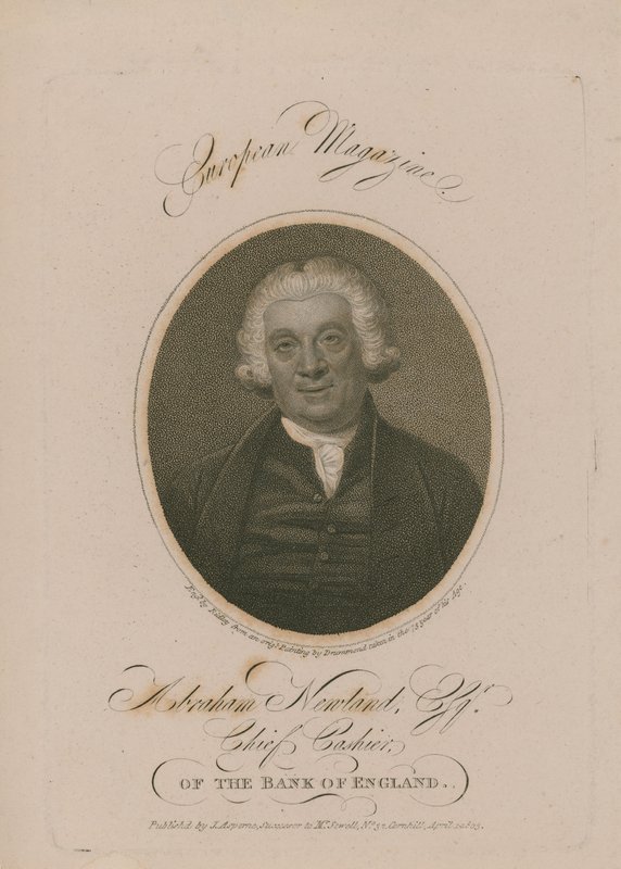 Abraham Newland portréja alkotó: English School