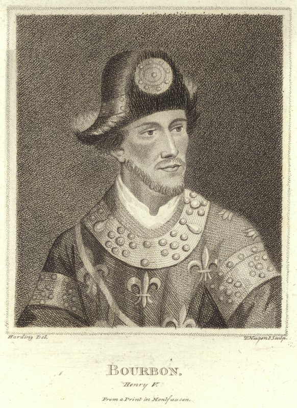 V. Henrik portréja, a Bourbon-ház alkotó: English School