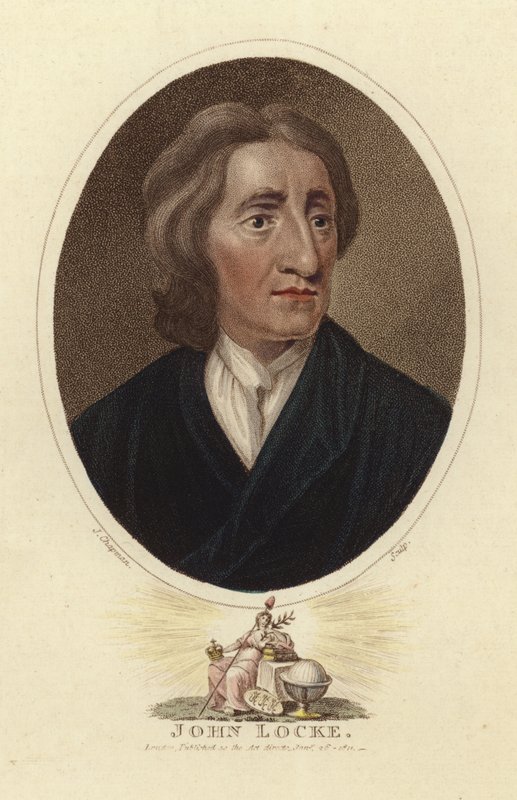 John Locke portréja (színes metszet) alkotó: English School