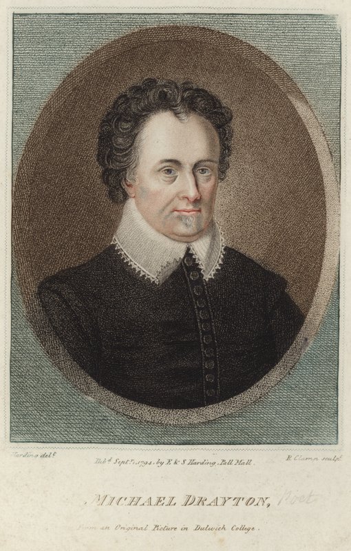 Michael Drayton portréja (színes metszet) alkotó: English School