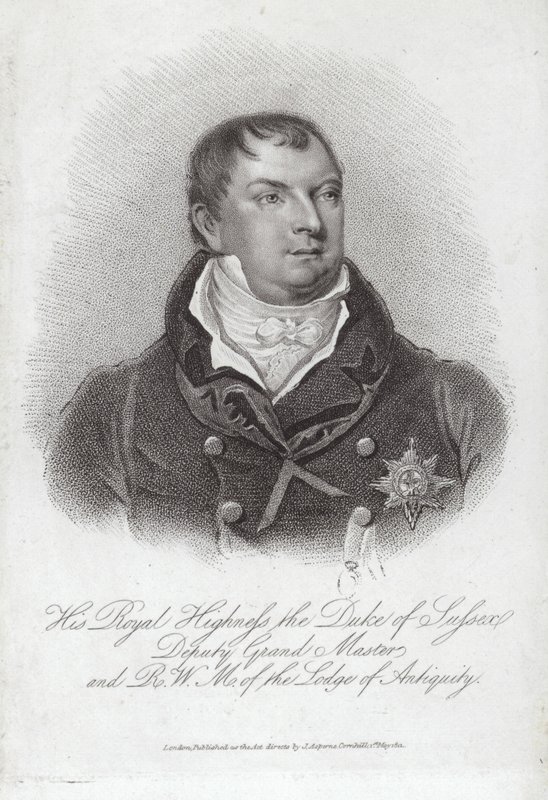 Augustus Frigyes herceg, Sussex hercegének portréja alkotó: English School