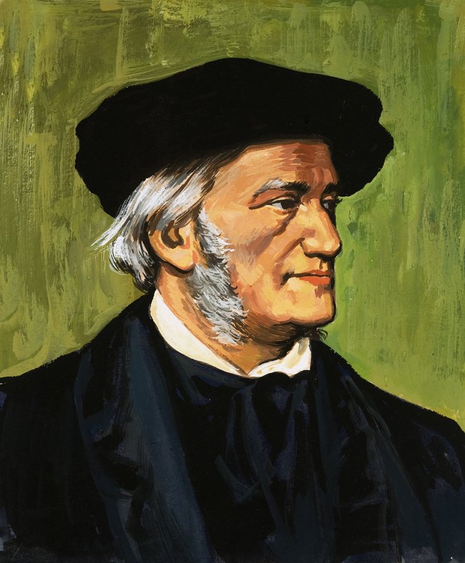 Richard Wagner, A repülő holland zeneszerző portréja alkotó: English School