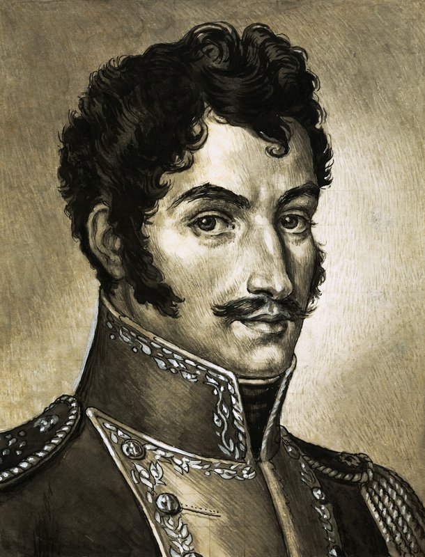 Simon Bolivar portréja alkotó: English School