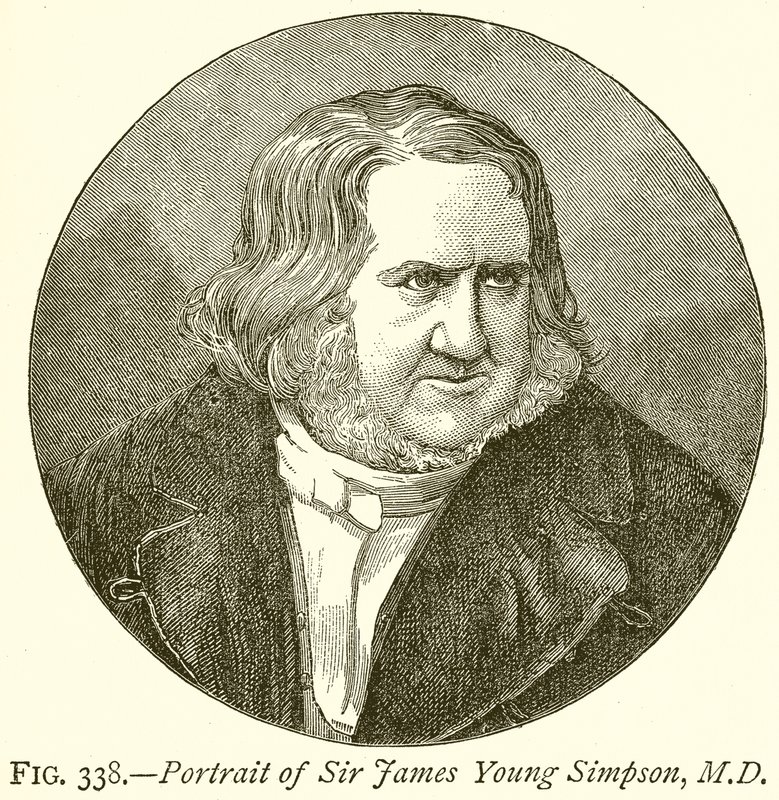 Sir James Young Simpson portréja, M.D. alkotó: English School