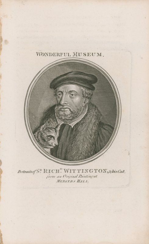 Sir Richard Whittington és macskája portréja alkotó: English School