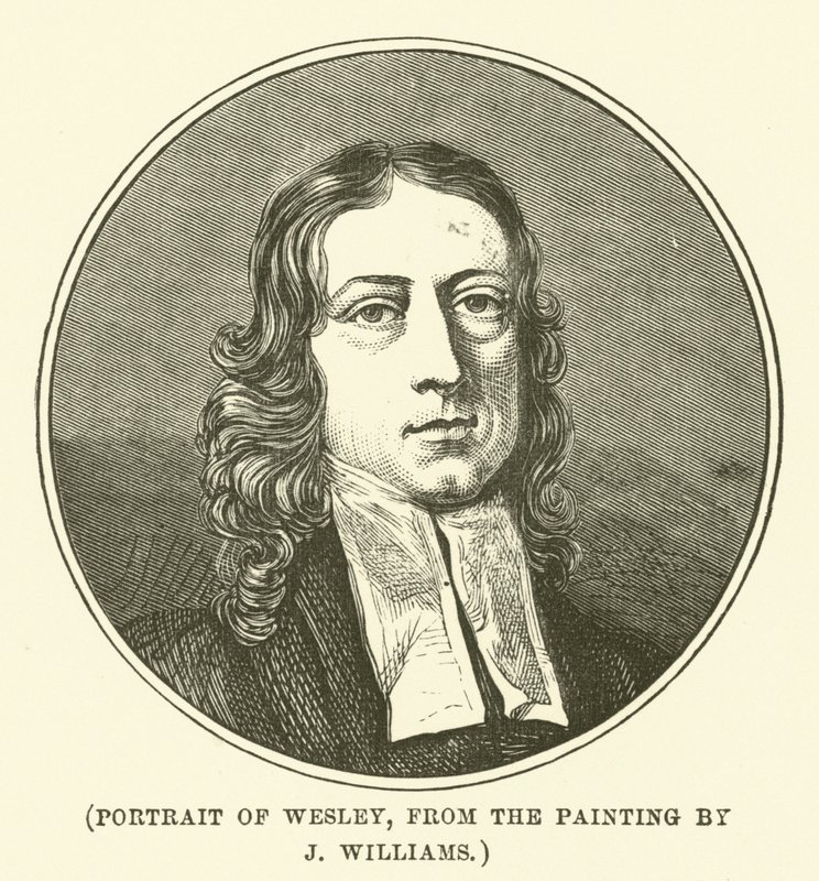 Wesley portréja, J Williams festményéről (metszet) alkotó: English School