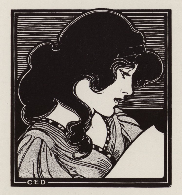 Női portré (litho) alkotó: English School