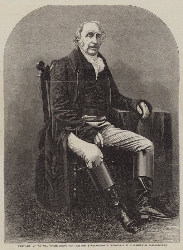 Egy öreg sportoló portréja, Sir Tatton Sykes (metszet) alkotó: English School