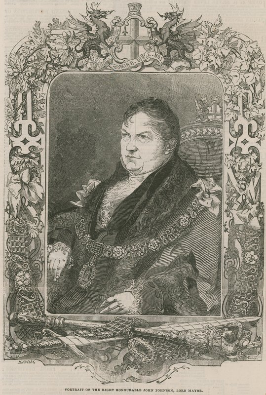 A jobboldal portréja, tisztelt John Johnson, Lord polgármester alkotó: English School