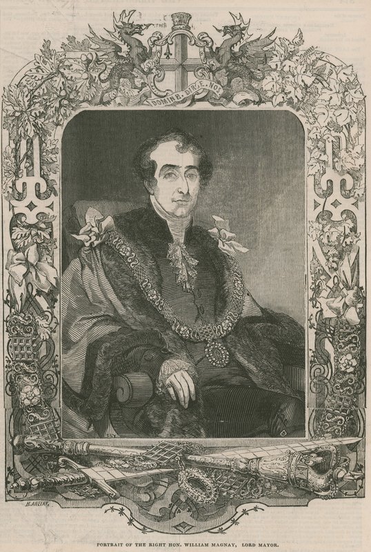 A jobboldal portréja, tisztelt William Magnay, főpolgármester alkotó: English School