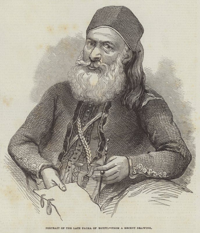 Egyiptom néhai Pacha portréja (metszet) alkotó: English School