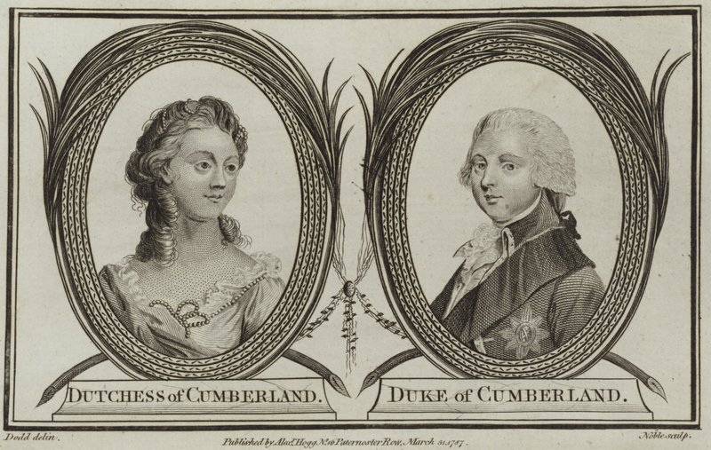 Cumberland hercegnőjének és hercegének portréi alkotó: English School