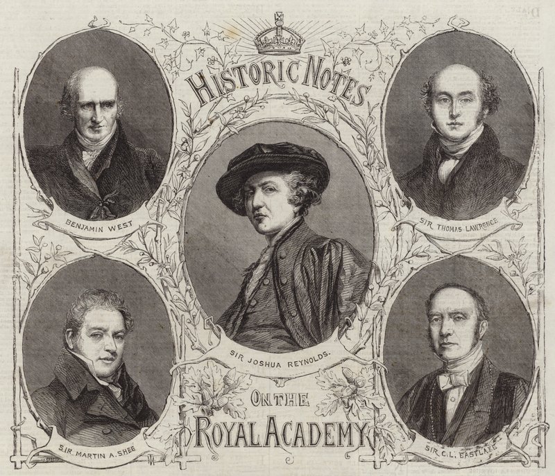 A Királyi Akadémia elnökeinek portréi alkotó: English School