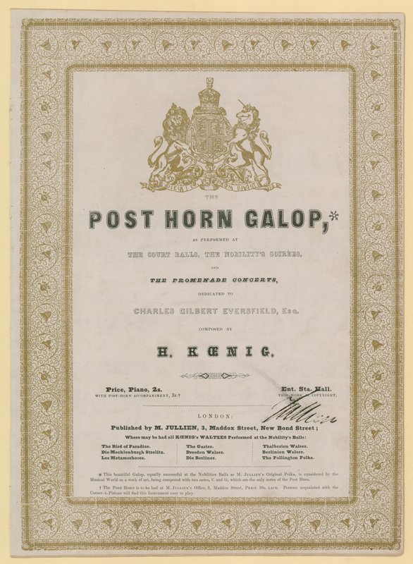 Post Horn Galop alkotó: English School