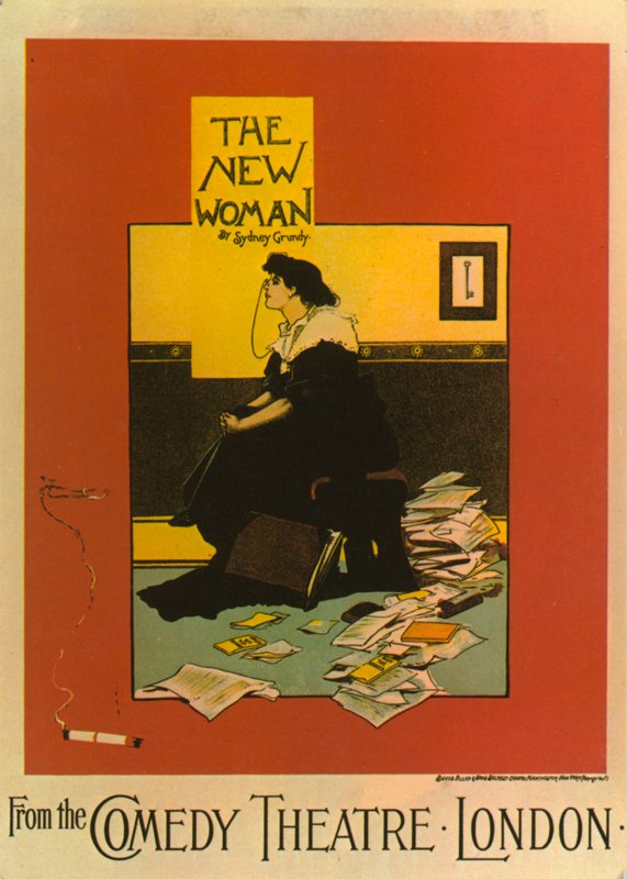 Sydney Grundy The New Woman című posztere a Vígszínházban alkotó: English School
