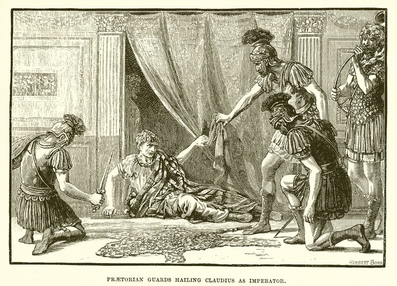 A praetorianus őrök Claudiust imperatornak üdvözölték alkotó: English School