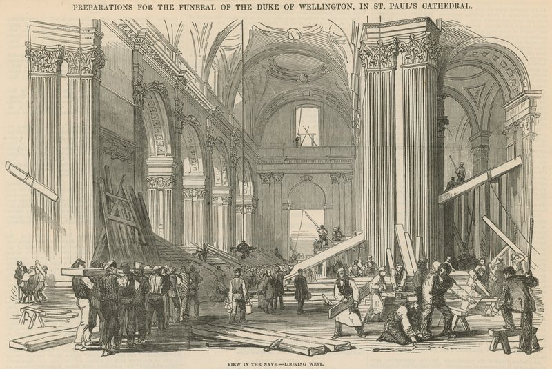 Wellington hercege temetésének előkészületei alkotó: English School