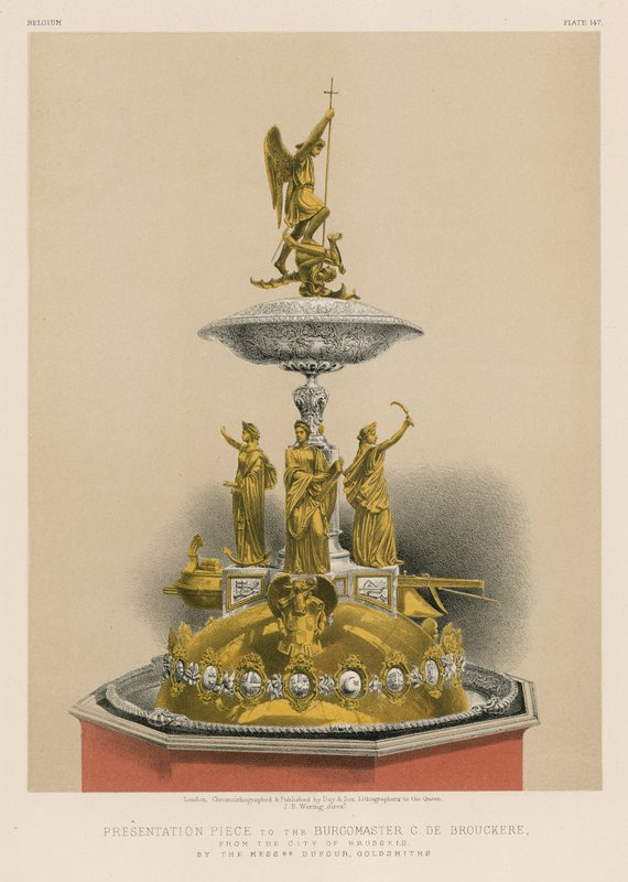 Dufour, Goldsmiths úr előadása C de Brouckere polgármesternek Brüsszel városából alkotó: English School