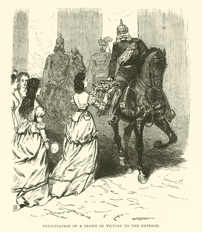 A győzelmi korona átadása a császárnak, 1871. március alkotó: English School