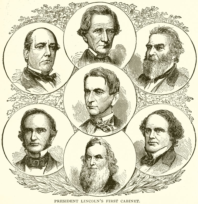 Lincoln elnök első kabinetje alkotó: English School