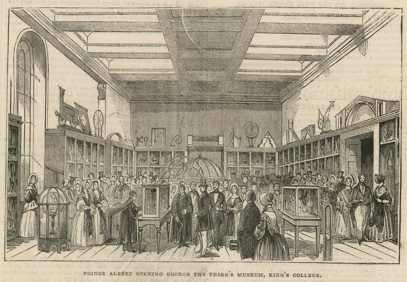 Albert herceg megnyitja a Harmadik György Múzeumot, a londoni Kings College-ban alkotó: English School