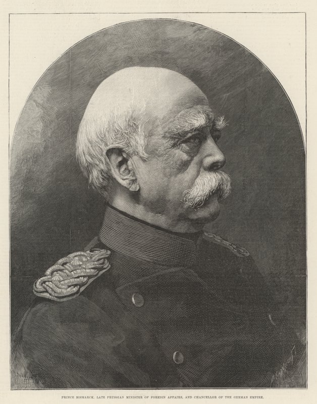 Bismarck herceg, néhai porosz külügyminiszter és a Német Birodalom kancellárja (metszet) alkotó: English School