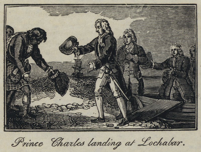 Károly herceg leszállása Lochabarban (metszet) alkotó: English School