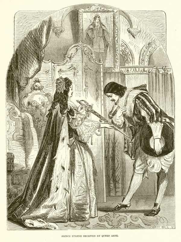 Jenő herceget Anna királynő fogadta alkotó: English School