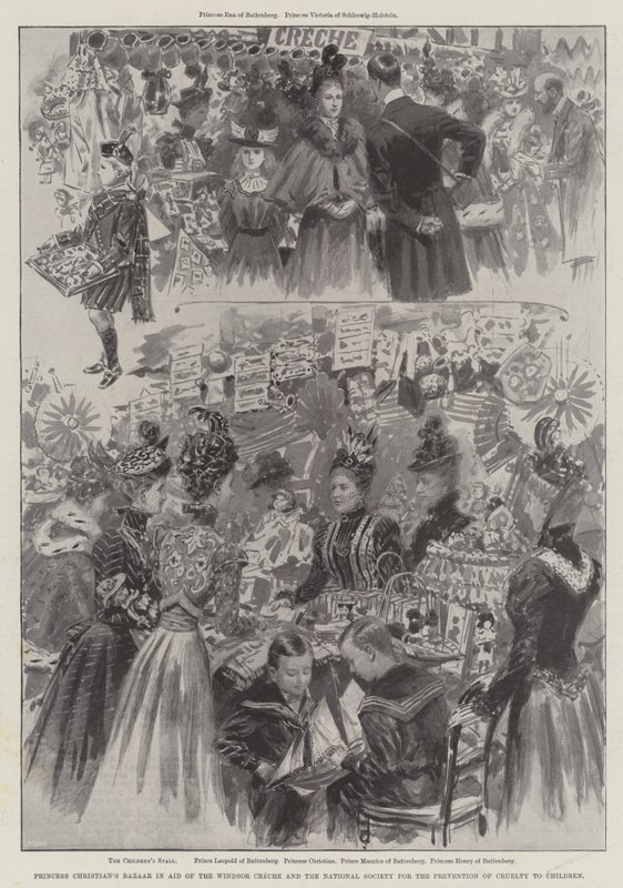 Christian Princess Bazaar a windsori bölcsőde és a Gyermekkínzás Megelőzése Országos Társasága támogatására alkotó: English School