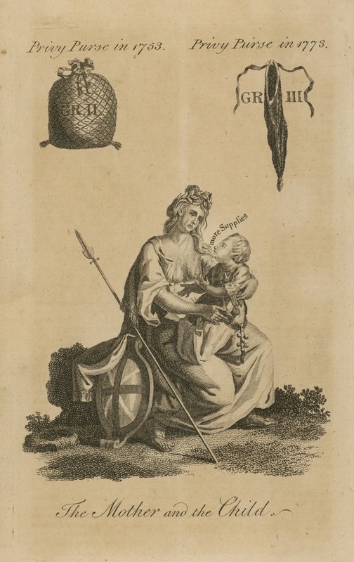 Titkos erszény 1753-ban az 1773-as titkos erszény mellett alkotó: English School