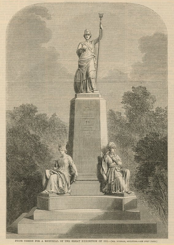 Díjterv az 1851-es Nagy Kiállítás emlékművére alkotó: English School